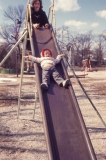 Angela on slide