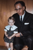 Angie & Grandpa Redmon - Christmas '67