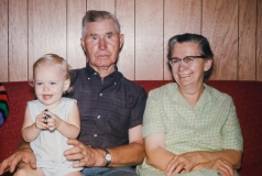 Angela with Grandma & Grandpa Lawson - August '67