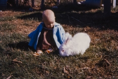 Angela - 6 1/2 mo. & Eddie's rabbit